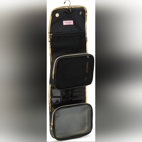 Juicy Couture Quilted Black and Gold Cosmetic/Toiletry Bag. NEW! - Picture 3 of 5